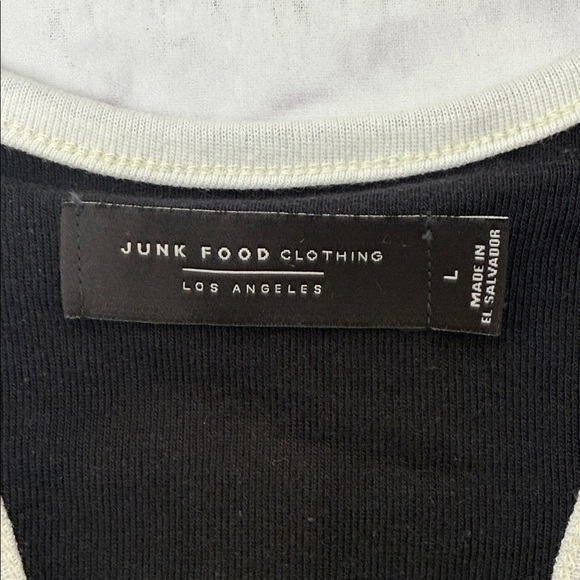 JUNK FOOD CLOTHING Las Vegas Raiders NFL Tank Top Black White Women’s Size Large - Picture 3 of 10